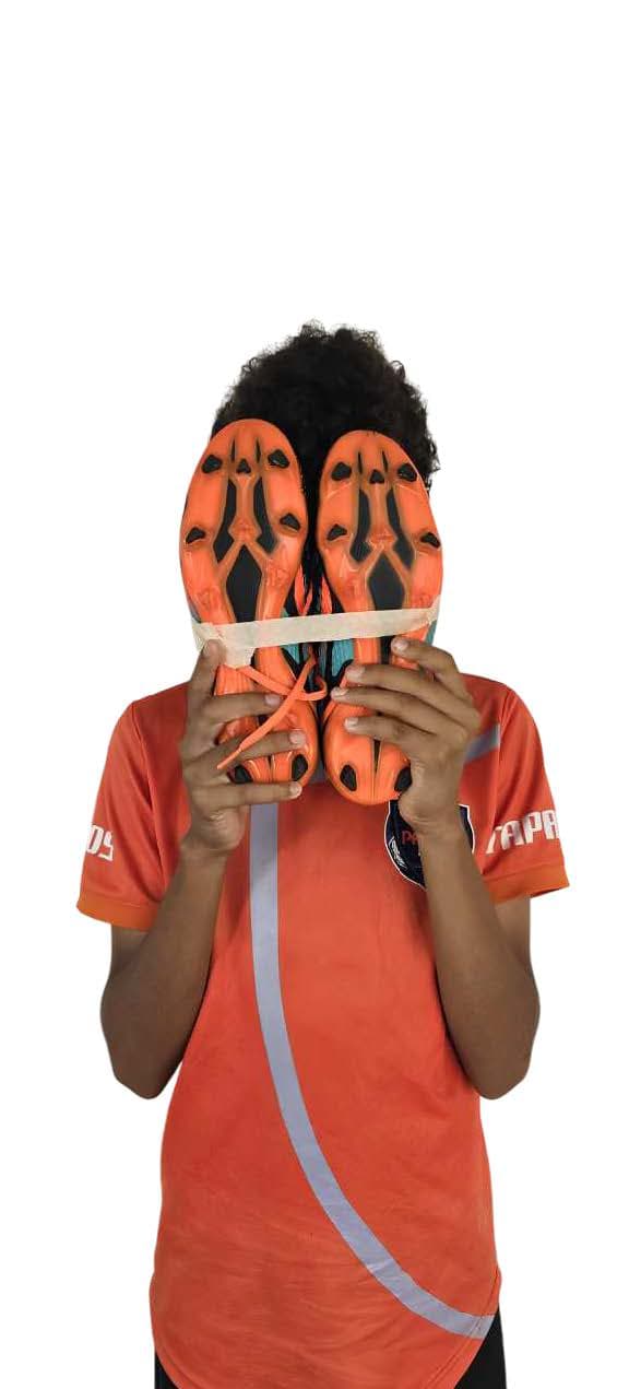 Soccer cleats prepared for donation