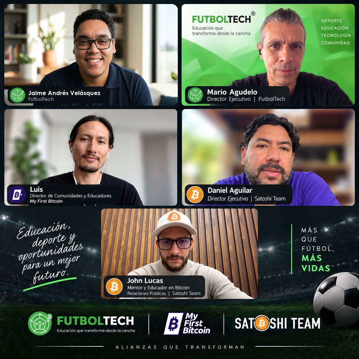 Alliance between FutbolTech, My First Bitcoin and Satoshi Team